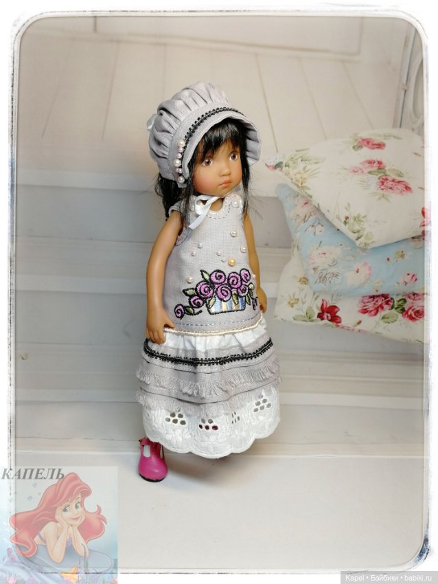 Бусинки, вышивка, кружево... Новые наряды для куколок (фото 7)