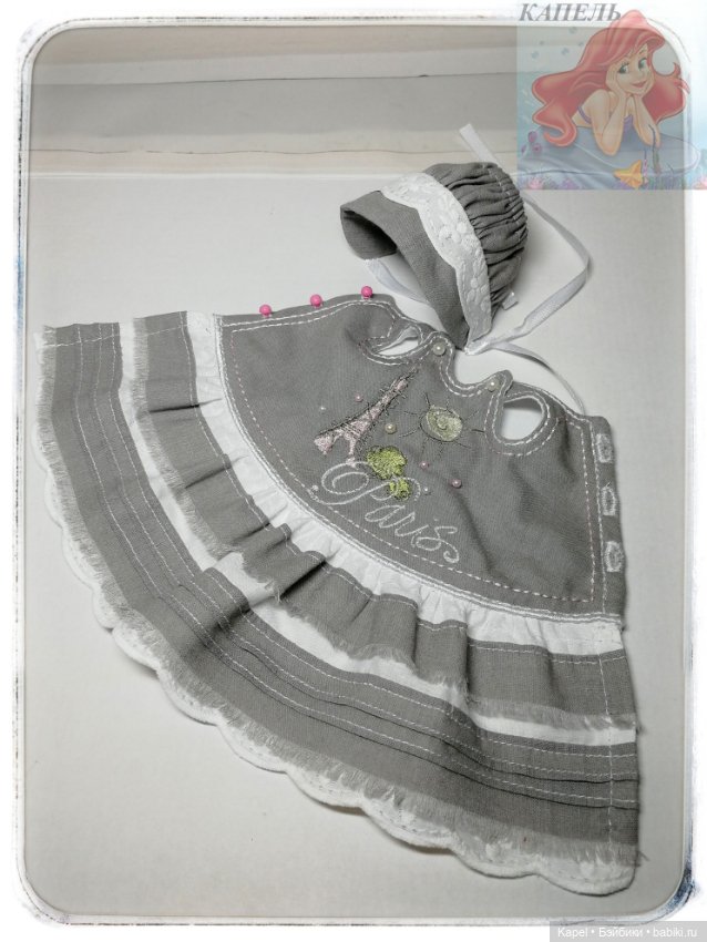 Бусинки, вышивка, кружево... Новые наряды для куколок (фото 10)