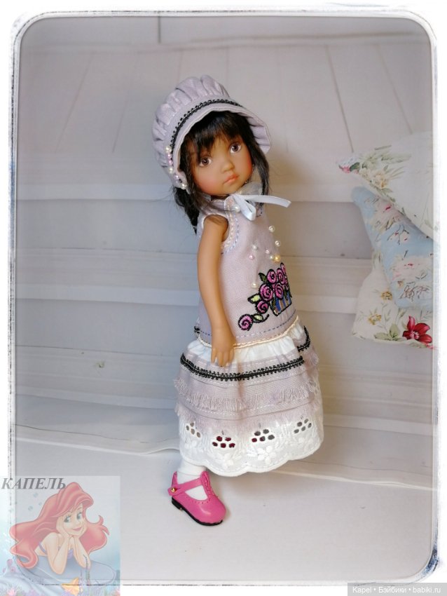 Бусинки, вышивка, кружево... Новые наряды для куколок (фото 5)