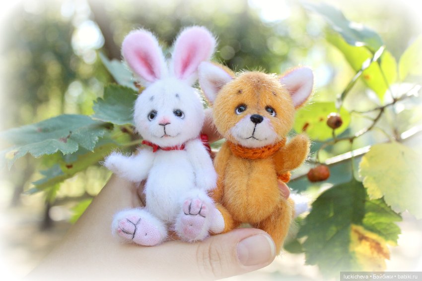 Зайчонок и Лисёнок на осенней прогулке (фото 2)