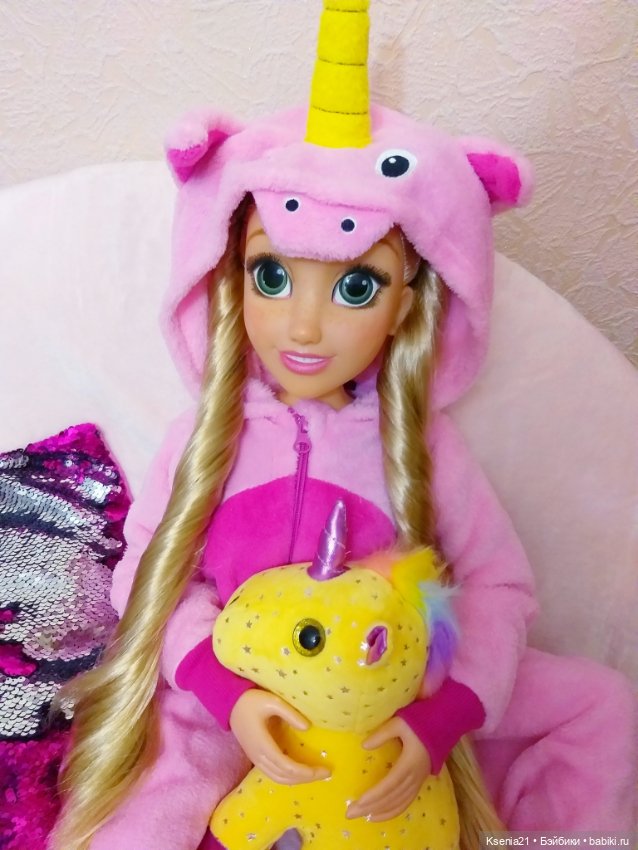 Небольшой ООАК шарнирной куклы Рапунцель 81см (фото 4)