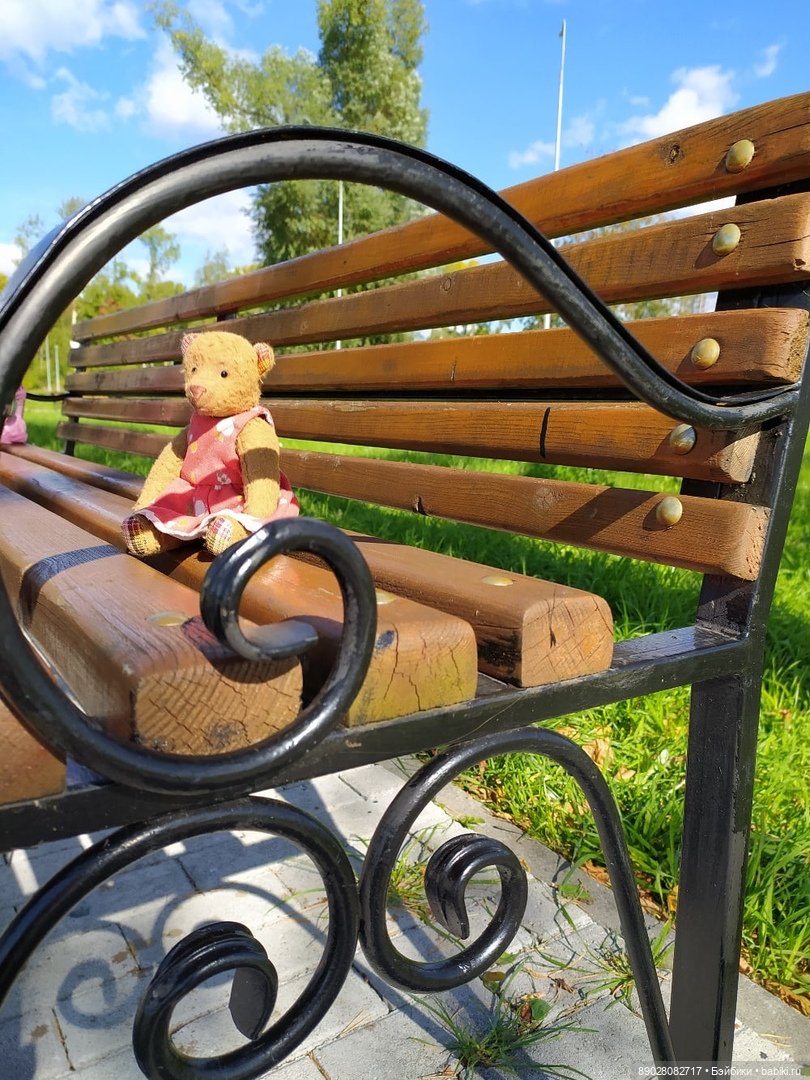 Мишка Маша на прогулке — Авторские мишки Тедди и друзья: фото (фото 7)