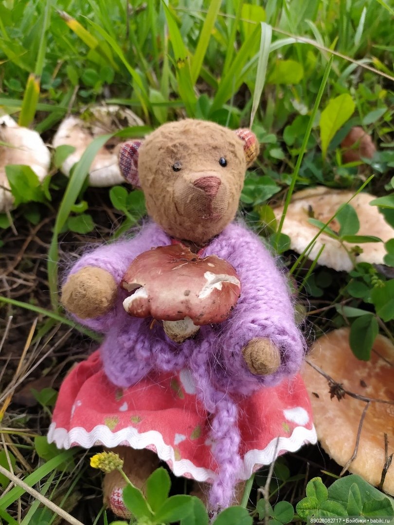 Мишка Маша на прогулке — Авторские мишки Тедди и друзья: фото (фото 5)