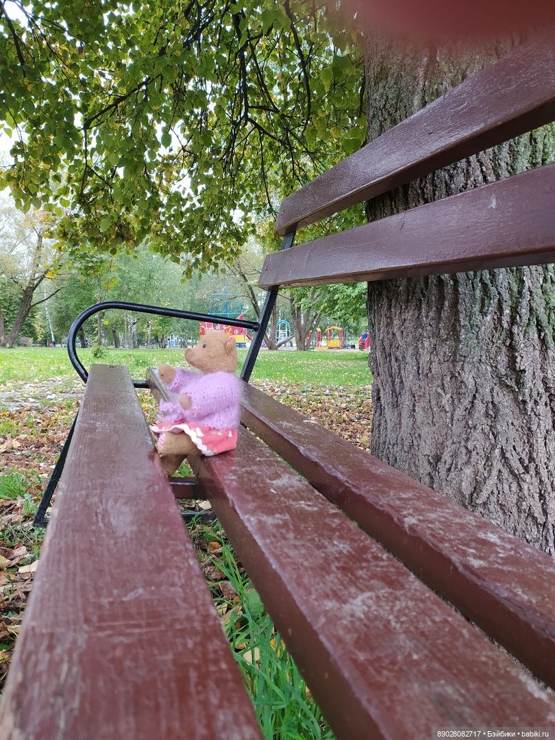 Мишка Маша на прогулке — Авторские мишки Тедди и друзья: фото (фото 9)