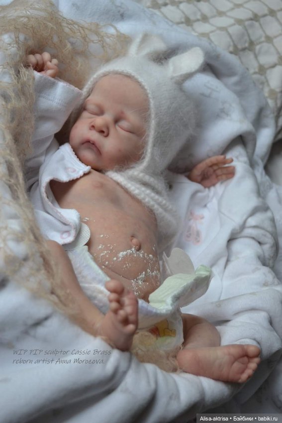 Малыш Пип от Касси Брасс в процессе рождения.Кукла реборн Анны Морозовой