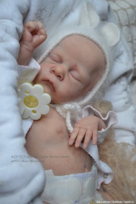 Малыш Пип от Касси Брасс в процессе рождения.Кукла реборн Анны Морозовой (фото 9)
