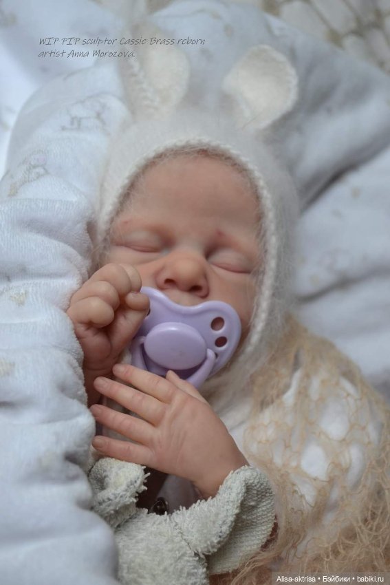 Малыш Пип от Касси Брасс в процессе рождения.Кукла реборн Анны Морозовой