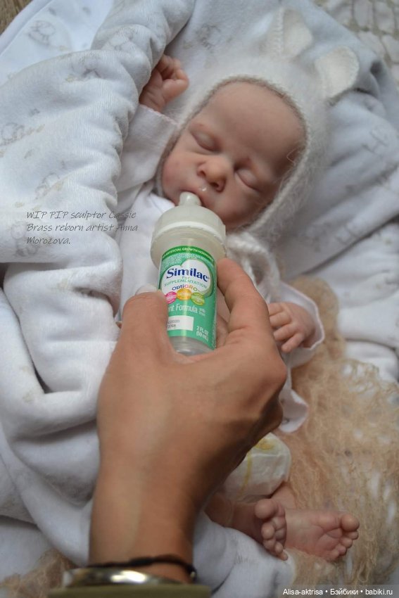 Малыш Пип от Касси Брасс в процессе рождения.Кукла реборн Анны Морозовой