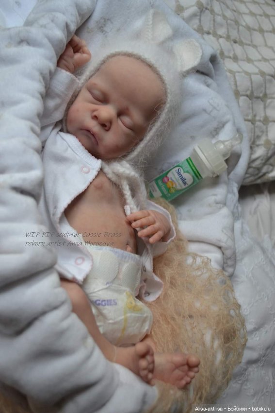 Малыш Пип от Касси Брасс в процессе рождения.Кукла реборн Анны Морозовой (фото 5)