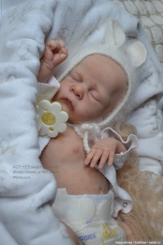 Малыш Пип от Касси Брасс в процессе рождения.Кукла реборн Анны Морозовой