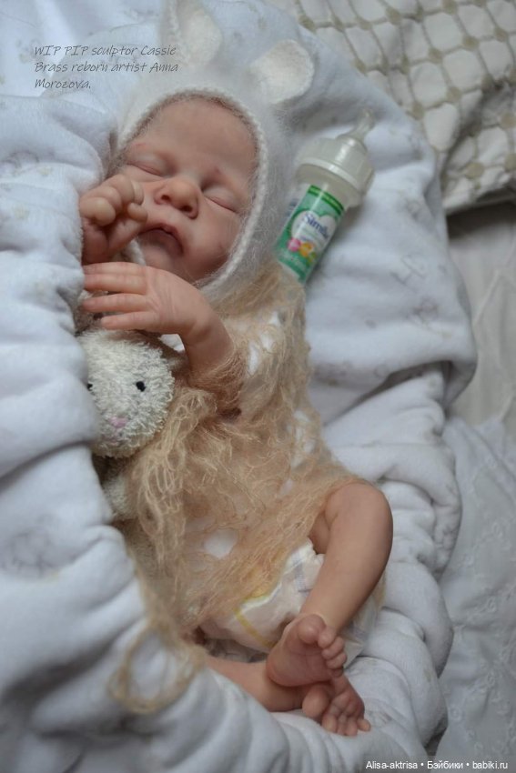 Малыш Пип от Касси Брасс в процессе рождения.Кукла реборн Анны Морозовой