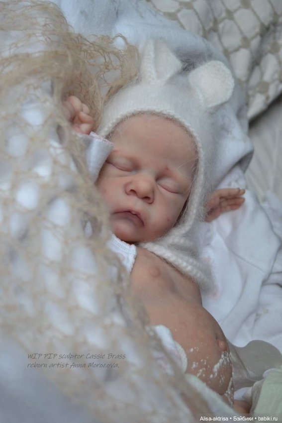 Малыш Пип от Касси Брасс в процессе рождения.Кукла реборн Анны Морозовой