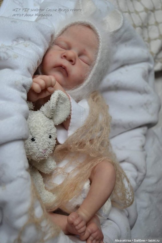 Малыш Пип от Касси Брасс в процессе рождения.Кукла реборн Анны Морозовой