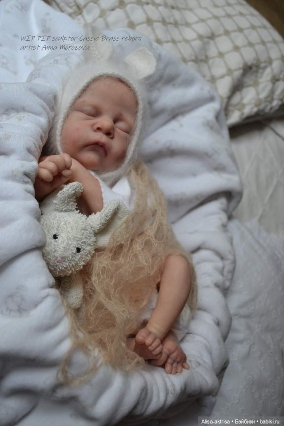 Малыш Пип от Касси Брасс в процессе рождения.Кукла реборн Анны Морозовой (фото 8)