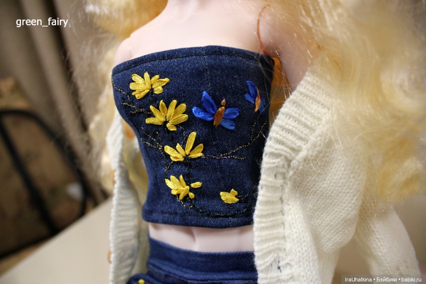 Хваст одежкой. Джинсовая двойка "корсет и шортики" для нежной девочки DBS (фото 10)