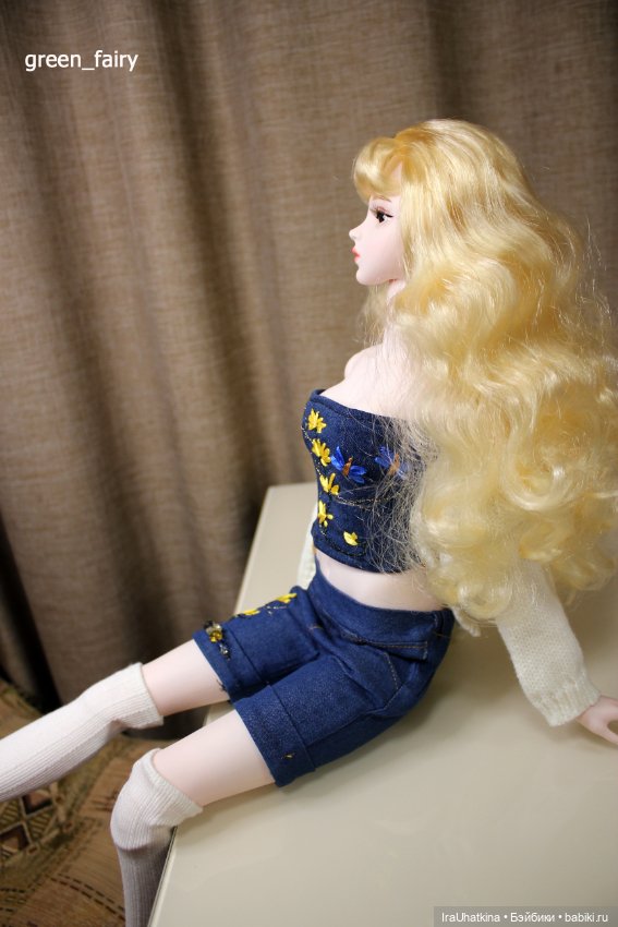 Хваст одежкой. Джинсовая двойка "корсет и шортики" для нежной девочки DBS (фото 3)