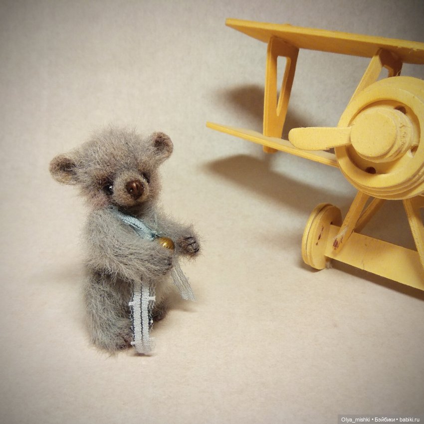 Мишка и аэроплан — Авторские мишки Тедди и друзья: фото (фото 3)