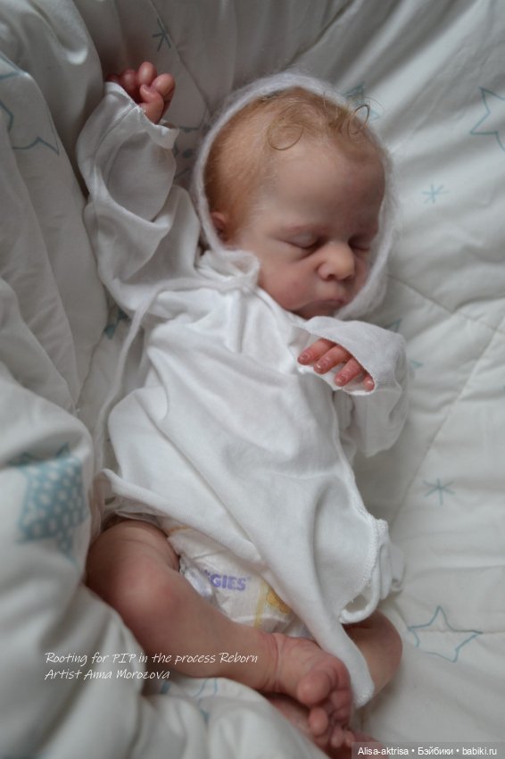 Золото волос. Пип малышок в начале рутинга. Кукла реборн Анны Морозовой