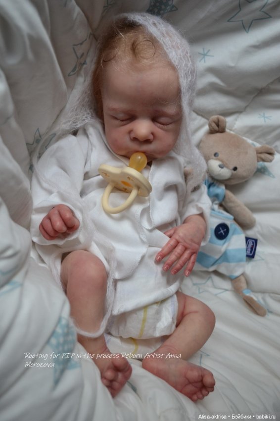 Золото волос. Пип малышок в начале рутинга. Кукла реборн Анны Морозовой