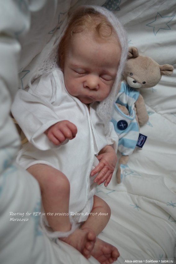 Золото волос. Пип малышок в начале рутинга. Кукла реборн Анны Морозовой