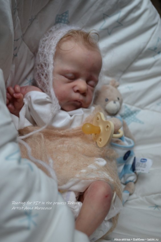 Золото волос. Пип малышок в начале рутинга. Кукла реборн Анны Морозовой (фото 8)