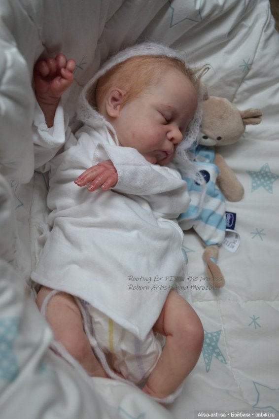 Золото волос. Пип малышок в начале рутинга. Кукла реборн Анны Морозовой