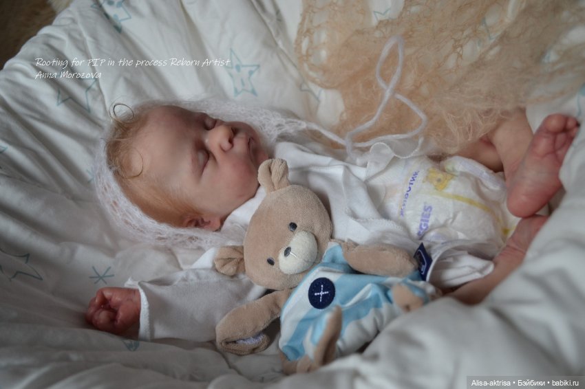 Золото волос. Пип малышок в начале рутинга. Кукла реборн Анны Морозовой