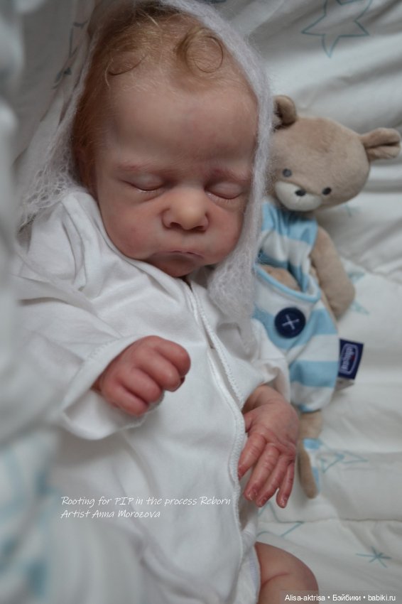 Золото волос. Пип малышок в начале рутинга. Кукла реборн Анны Морозовой