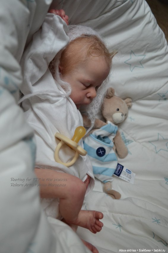 Золото волос. Пип малышок в начале рутинга. Кукла реборн Анны Морозовой