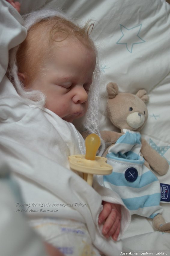 Золото волос. Пип малышок в начале рутинга. Кукла реборн Анны Морозовой