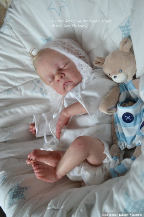 Золото волос. Пип малышок в начале рутинга. Кукла реборн Анны Морозовой