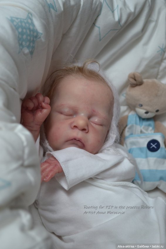 Золото волос. Пип малышок в начале рутинга. Кукла реборн Анны Морозовой