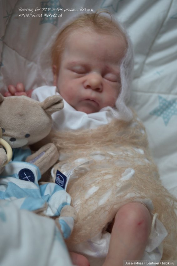 Золото волос. Пип малышок в начале рутинга. Кукла реборн Анны Морозовой