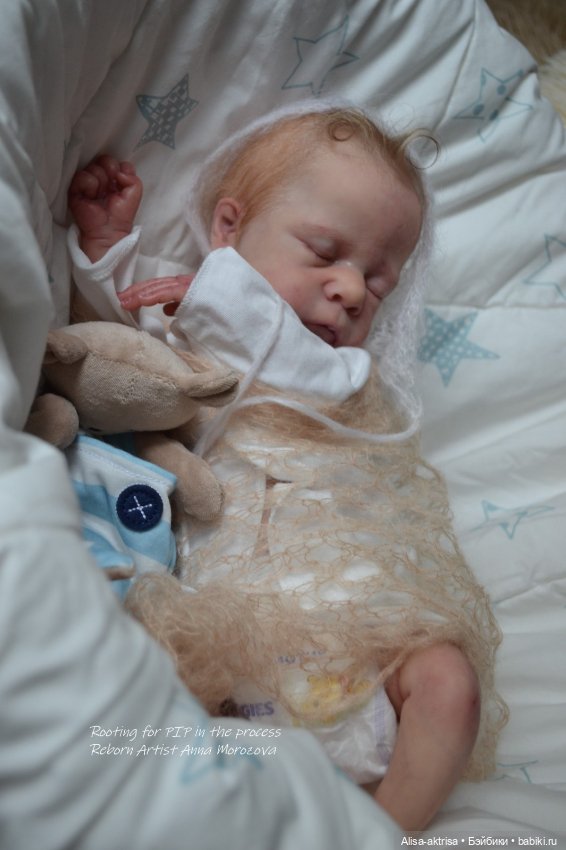 Золото волос. Пип малышок в начале рутинга. Кукла реборн Анны Морозовой