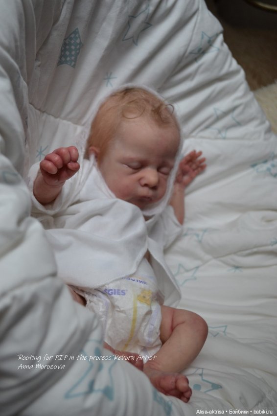 Золото волос. Пип малышок в начале рутинга. Кукла реборн Анны Морозовой