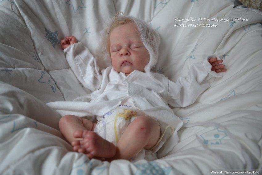 Золото волос. Пип малышок в начале рутинга. Кукла реборн Анны Морозовой