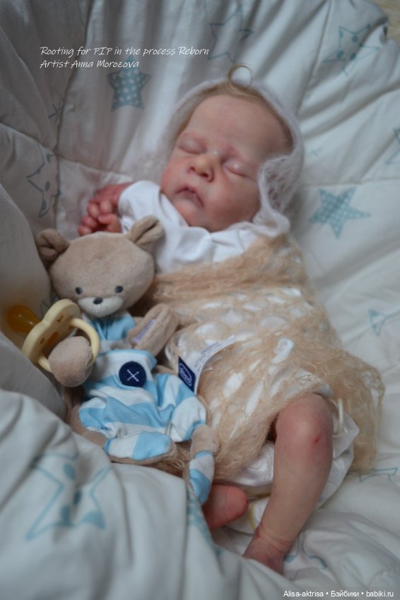 Золото волос. Пип малышок в начале рутинга. Кукла реборн Анны Морозовой (фото 5)