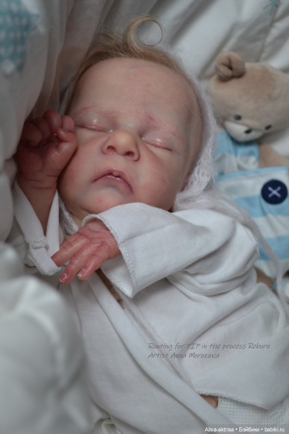 Золото волос. Пип малышок в начале рутинга. Кукла реборн Анны Морозовой