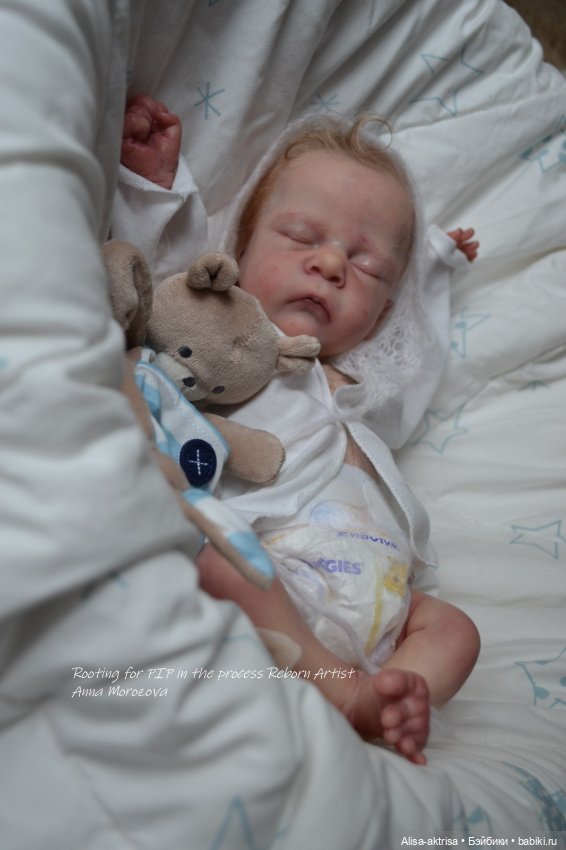 Золото волос. Пип малышок в начале рутинга. Кукла реборн Анны Морозовой