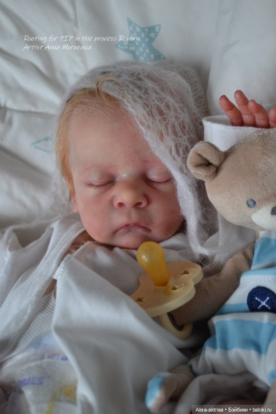 Золото волос. Пип малышок в начале рутинга. Кукла реборн Анны Морозовой (фото 4)