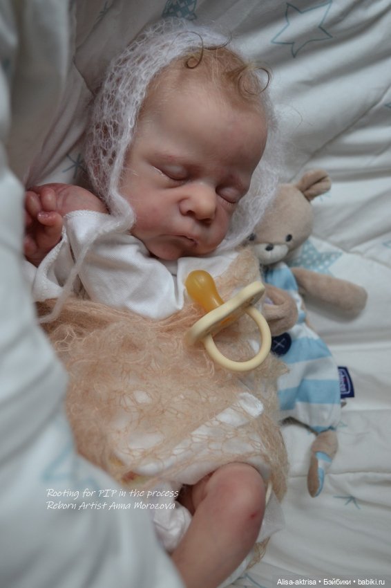 Золото волос. Пип малышок в начале рутинга. Кукла реборн Анны Морозовой