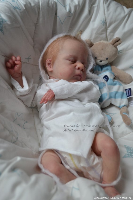 Золото волос. Пип малышок в начале рутинга. Кукла реборн Анны Морозовой