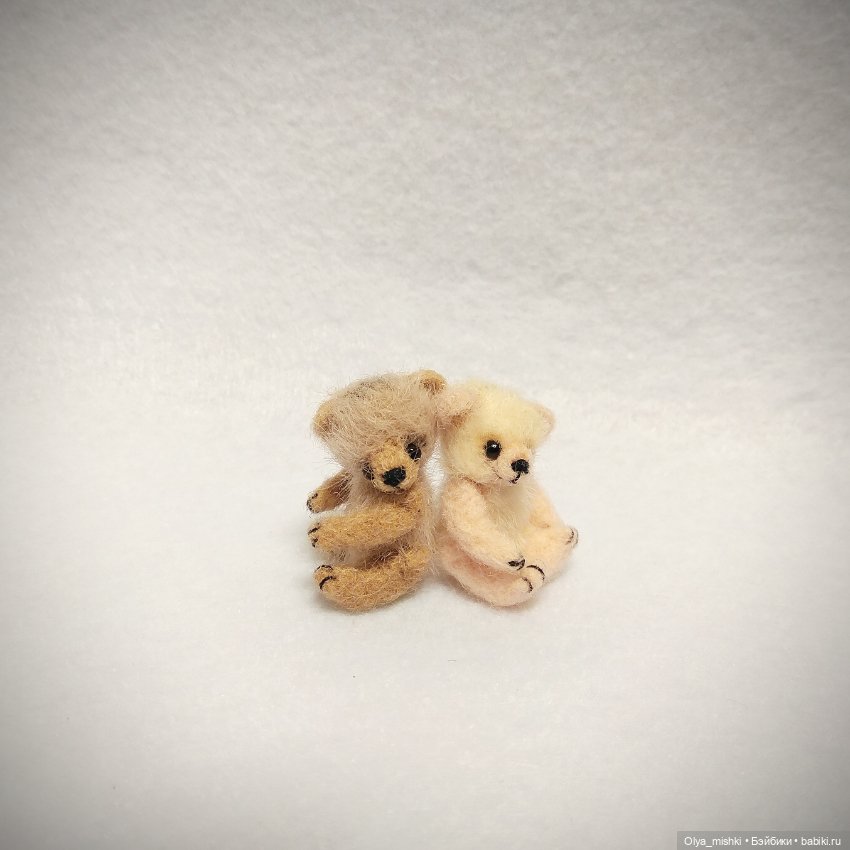 Зефир и Какао — Валяные игрушки из шерсти: сухое валяние