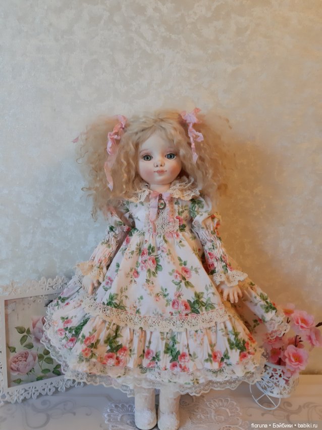 Текстильные куколки в стиле шебби (фото 6)