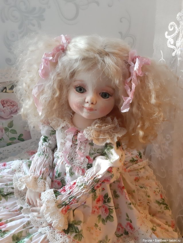 Текстильные куколки в стиле шебби (фото 4)