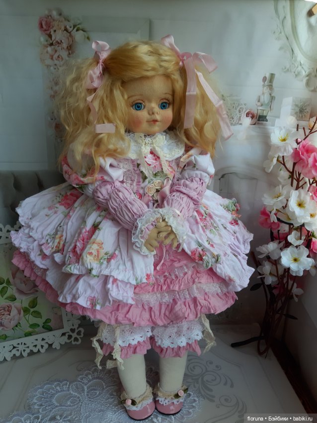 Текстильные куколки в стиле шебби (фото 3)