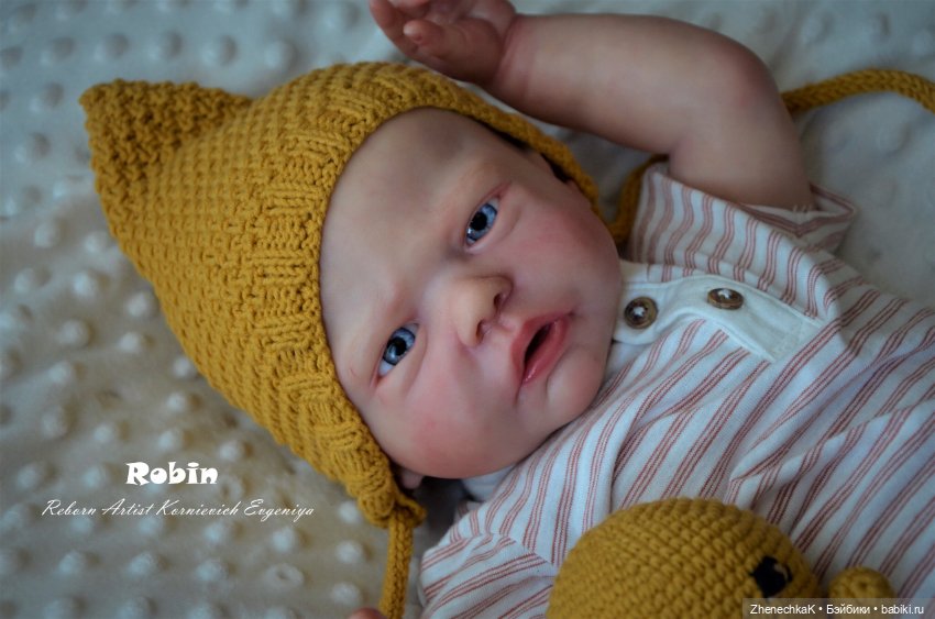 Вязаный комплект для куколок Реборн (фото 5)