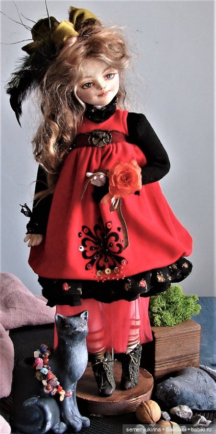 ЛОРА. Театральная девочка. Текстильная кукла (фото 8)