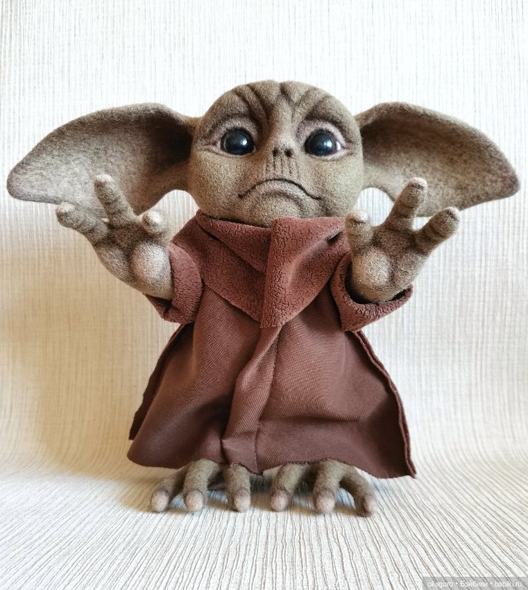 Малыш Йода — Авторские куклы из шерсти (валяние): сухое