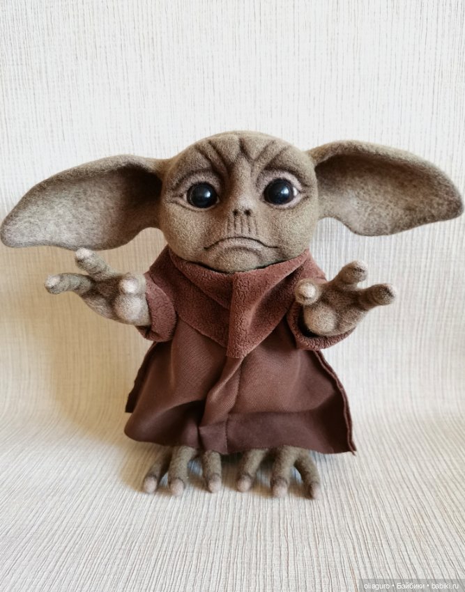 Малыш Йода — Авторские куклы из шерсти (валяние): сухое (фото 8)